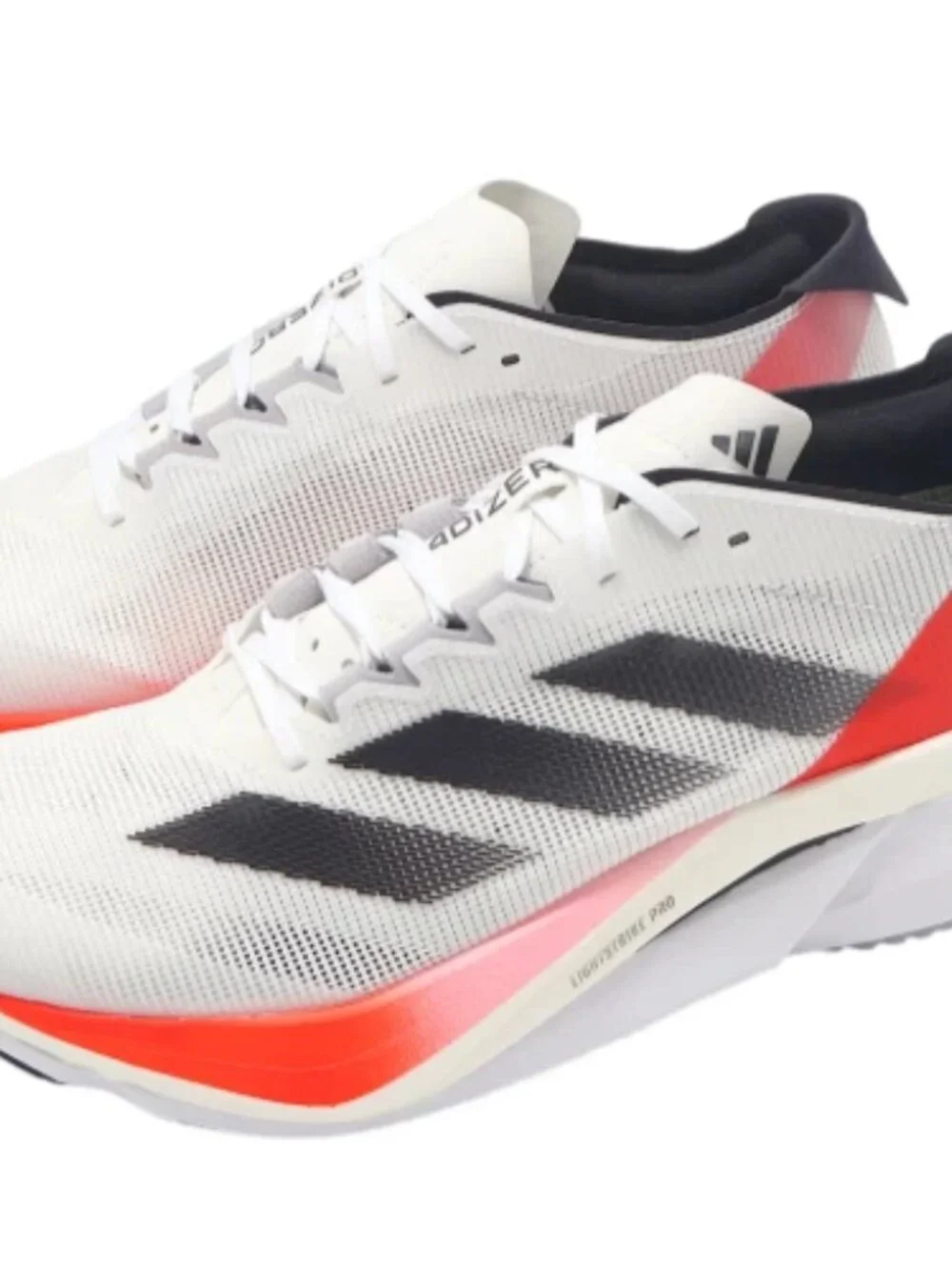 adidas Adizero Boston 12 M Unisex Running Shoes White Solor Red IF9210 NEW